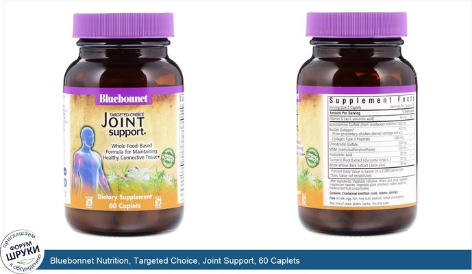 Bluebonnet Nutrition, Targeted Choice, Joint Support, 60 Caplets