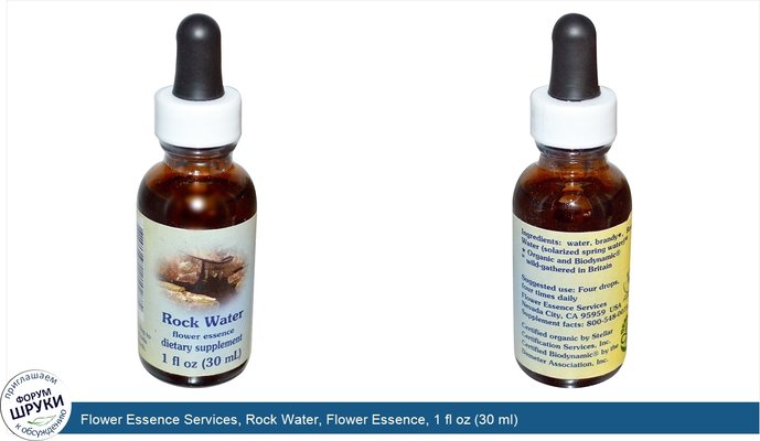 Flower Essence Services, Rock Water, Flower Essence, 1 fl oz (30 ml)