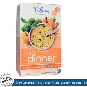 Plum_Organics__Hello_Dinner__тыква__шпинат__квиноа_и_хлебные_злаки__5_пакетиков__0.6_oz__17_г_...jpg