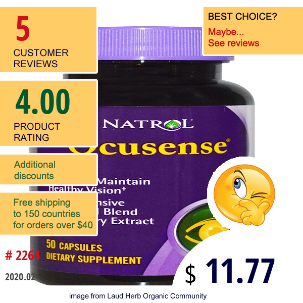 Natrol, Ocusense, 50 Capsules  