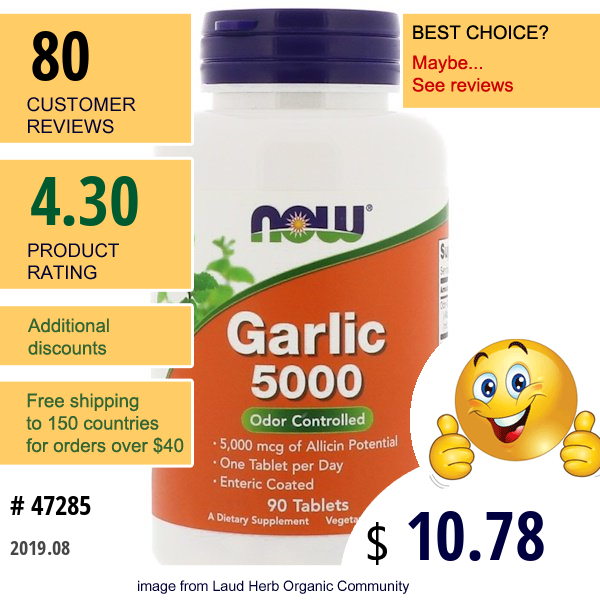 Now Foods, Garlic 5000, 90 Tablets