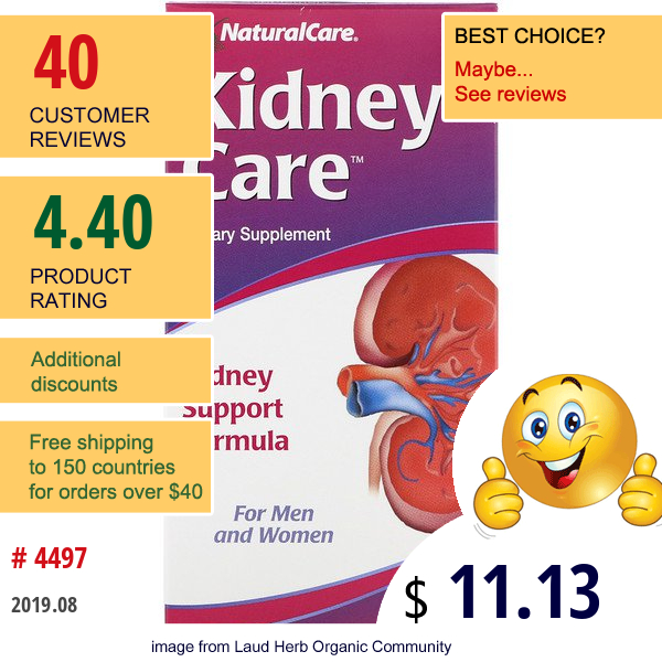 Naturalcare, Kidney Care, 60 Vegetarian Capsules