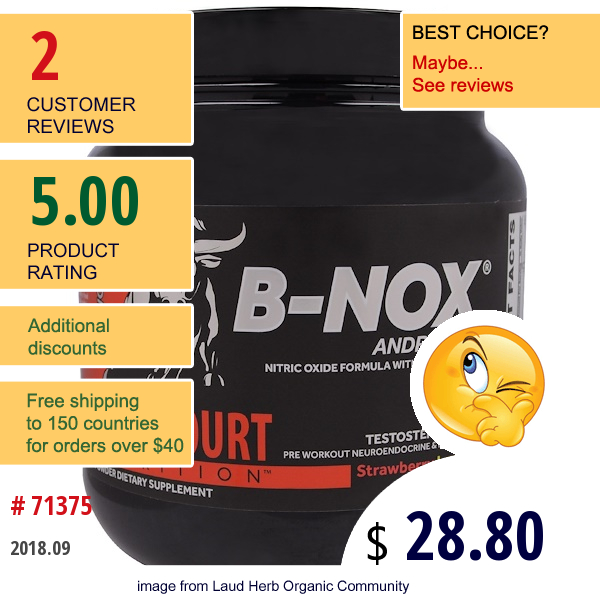 Betancourt, B-Nox Androrush, Strawberry Lemonade, 22.3 Oz (1.3 Lbs)  