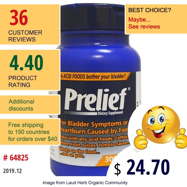 Prelief, Dietary Supplement, 300 Caplets  