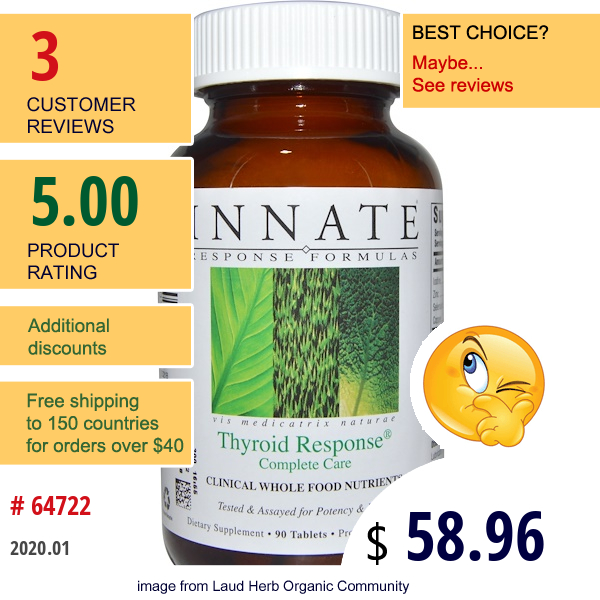 Innate Response Formulas, Thyroid Response Complete Case, 90 Tablets  