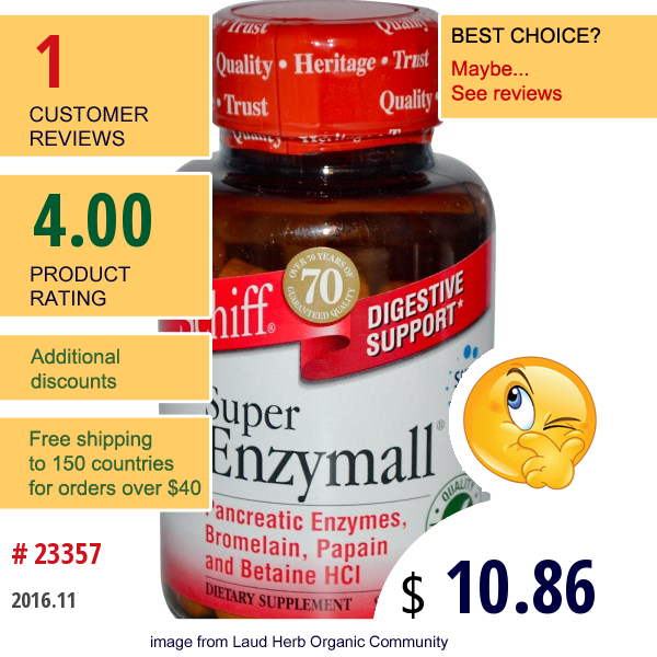 Schiff, Super Enzymall, 90 Tablets  