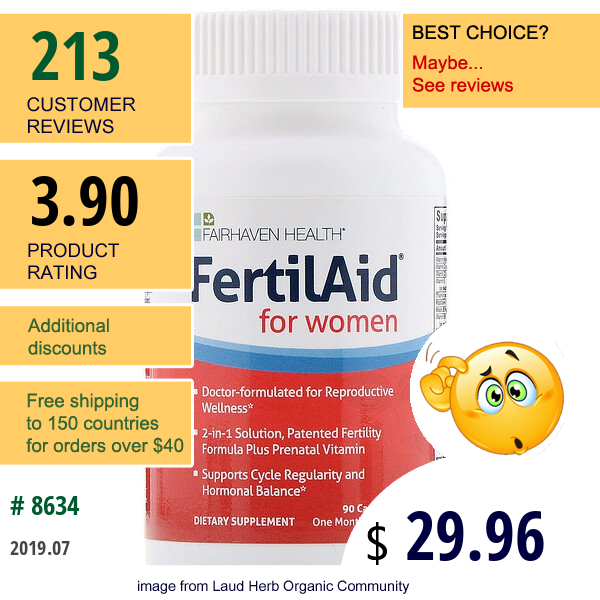 Fairhaven Health, Fertilaid For Women, 90 Veggie Caps