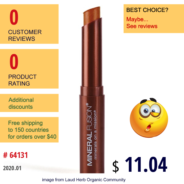 Mineral Fusion, Lipstick Butter, Delicious, 0.14 Oz (4 G)  