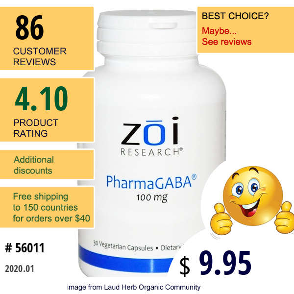 Zoi Research, Pharmagaba, 100 Mg, 30 Veggie Caps  