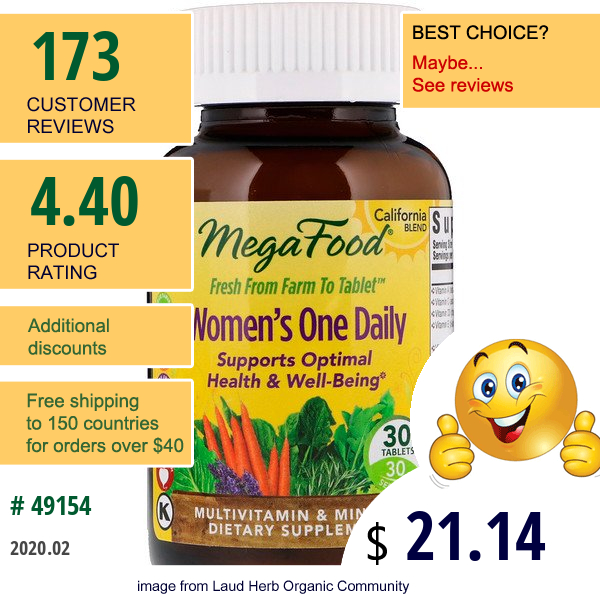 Megafood, Women'S One Daily, 30 Tablets