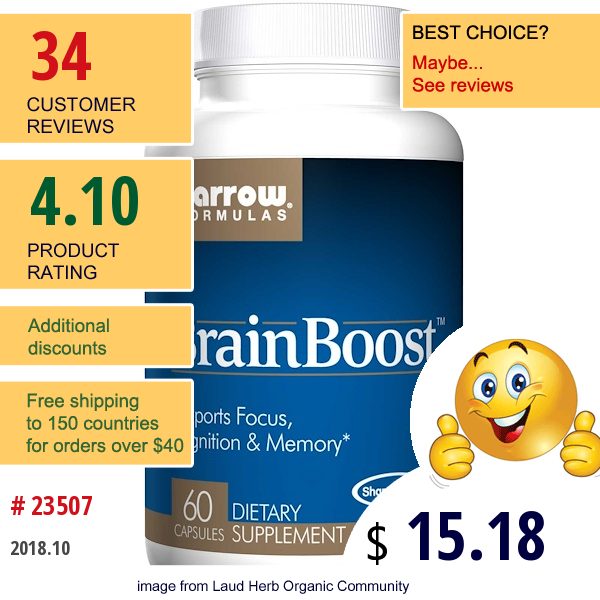 Jarrow Formulas, Brainboost, 60 Capsules