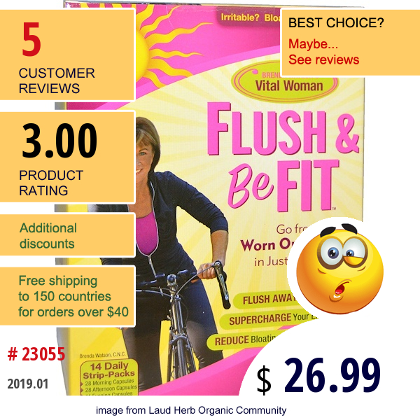 Renew Life, Flush & Be Fit, 14 Daily Strip-Packs  