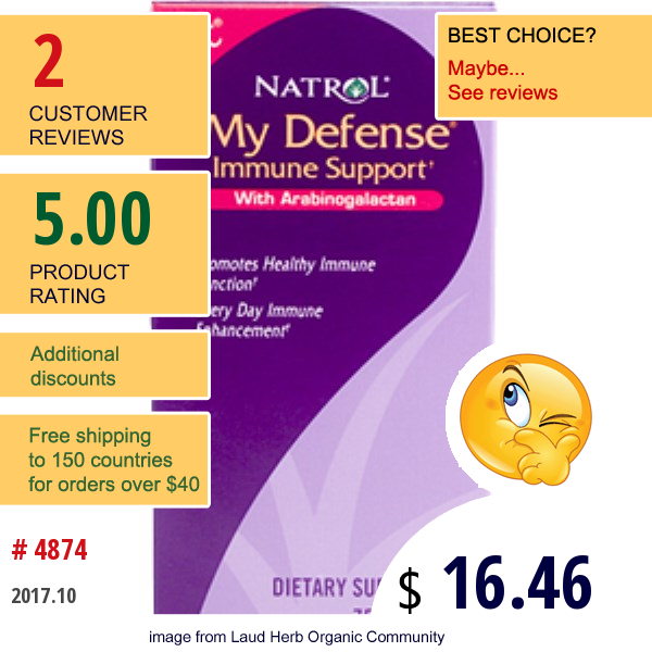 Natrol, My Defense Immune Support, 75 Capsules  