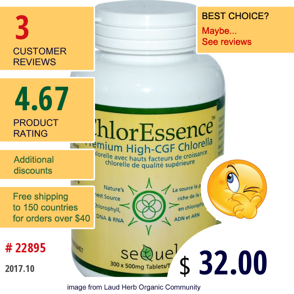 Vega, Chloressence, 300 Tablets  