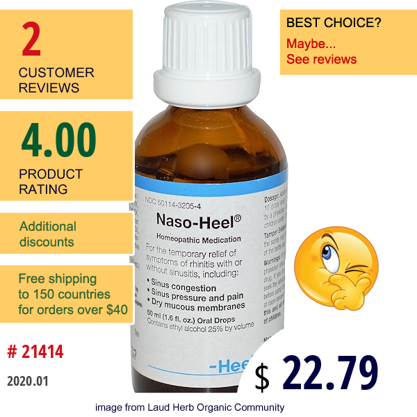 Medinatura, Naso-Heel, Oral Drops, 50 Ml (1.6 Fl Oz)  