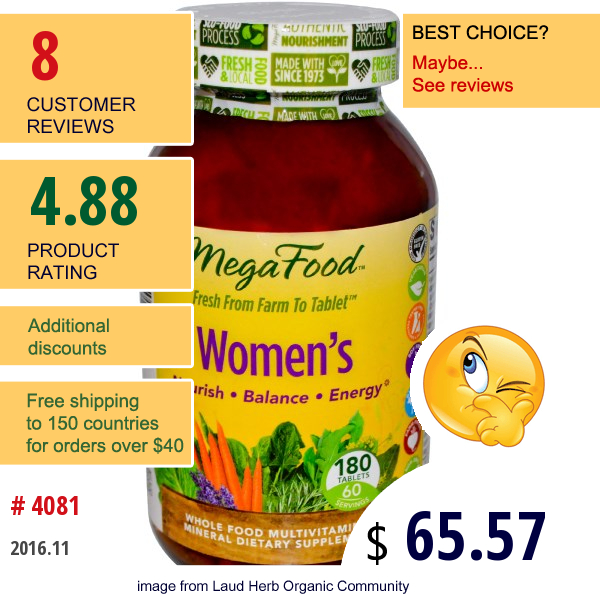 Megafood, Womens, 180 Tablets  