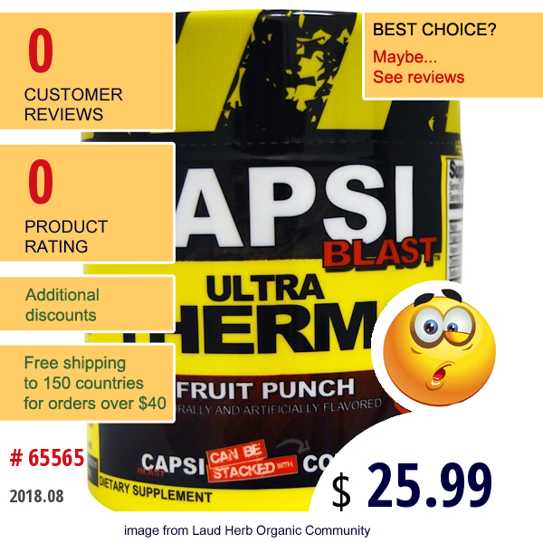 Con-Cret, Capsi Blast, Ultra Thermo, Fruit Punch, 3.05 Oz (86.4 G)  