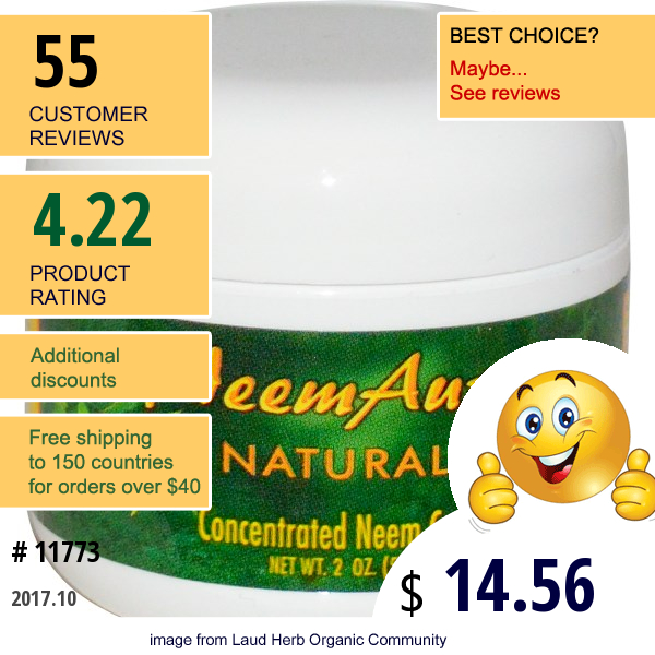 Neemaura Naturals Inc, Concentrated Neem Cream, 2 Oz (56 G)