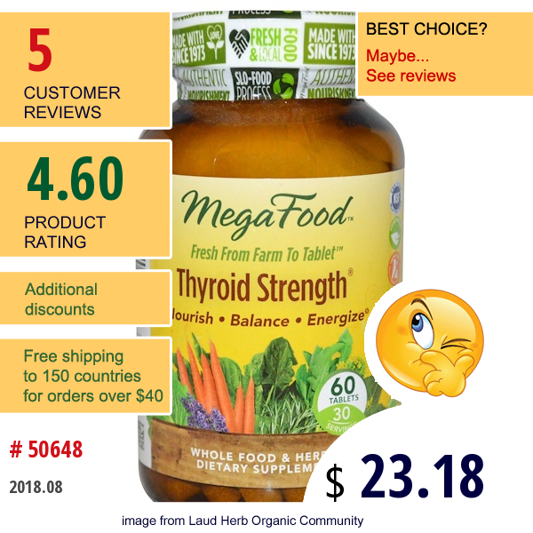 Megafood, Thyroid Strength, 60 Tablets  