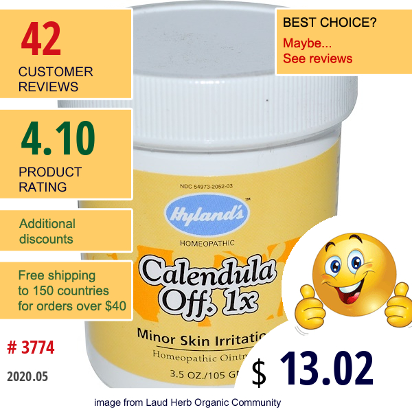 Hyland'S, Calendula Off. 1X, Homeopathic Ointment, 3.5 Oz (105 G)  