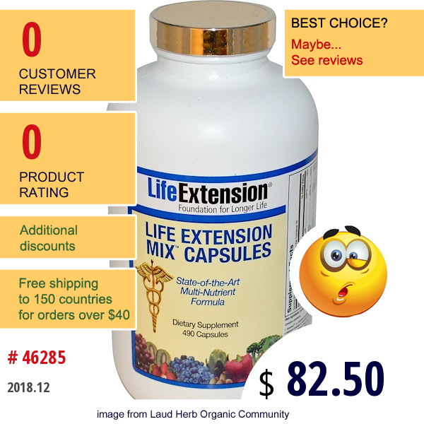 Life Extension, Mix Capsules, 490 Capsules  