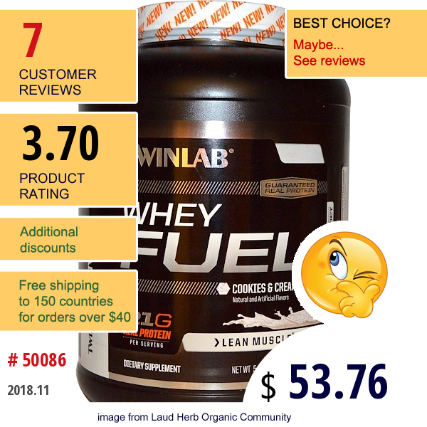 Twinlab, Whey Fuel, Cookies & Cream, 5 Lbs (2.27 Kg)  