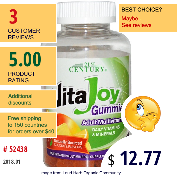 21St Century, Vita Joy Gummies, Adult Multivitamin, 120 Gummies  