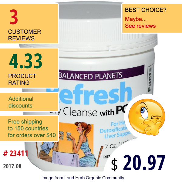 Natural Factors, Refresh Daily Cleanse With Pgx, 7 Oz (195 G)  