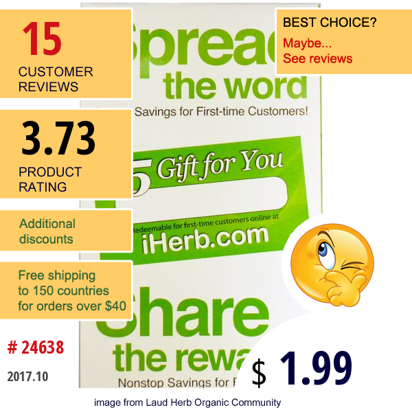 Iherb Goods, Reward Program, Gift Cards, 2 X 3.5 Inch, 33 Gift Cards  