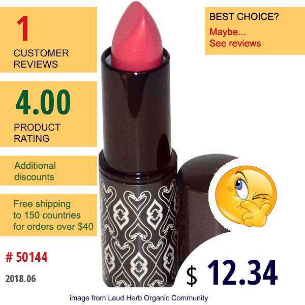 Beauty Without Cruelty, Natural Infusion Lipstick, Raspberry, 0.14 Oz (4 G)  