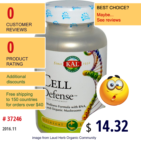 Kal, Cell Defense, 60 Tablets  