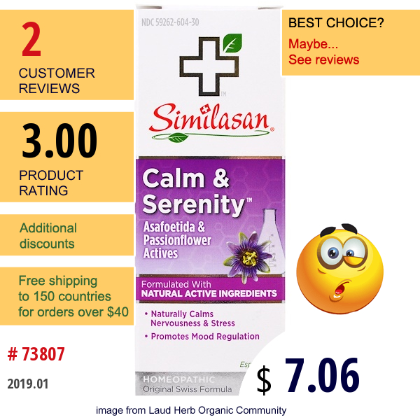 Similasan, Calm & Serenity, 60 Dissolvable Tablets  