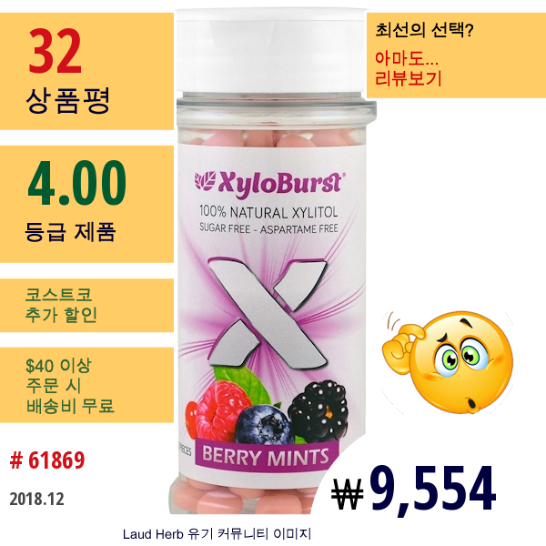 Xyloburst, 베리 민트, 200 개입, 4.23 Oz (120 G)