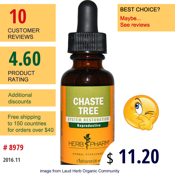 Herb Pharm, Chaste Tree, 1 Fl Oz (30 Ml)