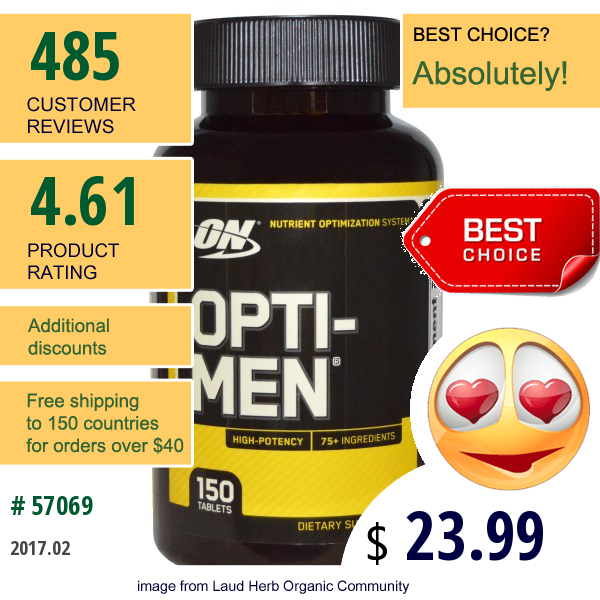 Optimum Nutrition, Opti-Men, 150 Tablets