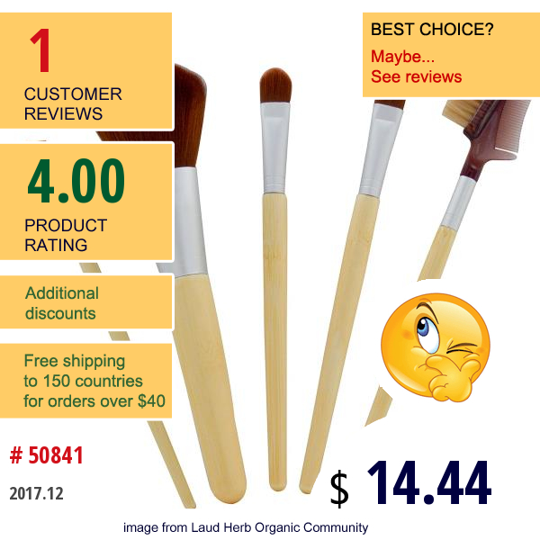 Honeybee Gardens, Eco-Friendly Professional Brush Set, 6 Pieces  