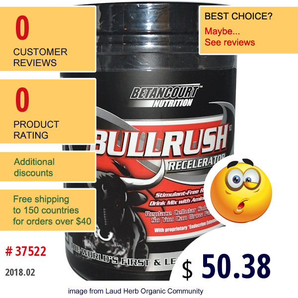 Betancourt, Bullrush Recelerator, Sugar Free, Fruit Punch, 30.62 Oz (868 G)  