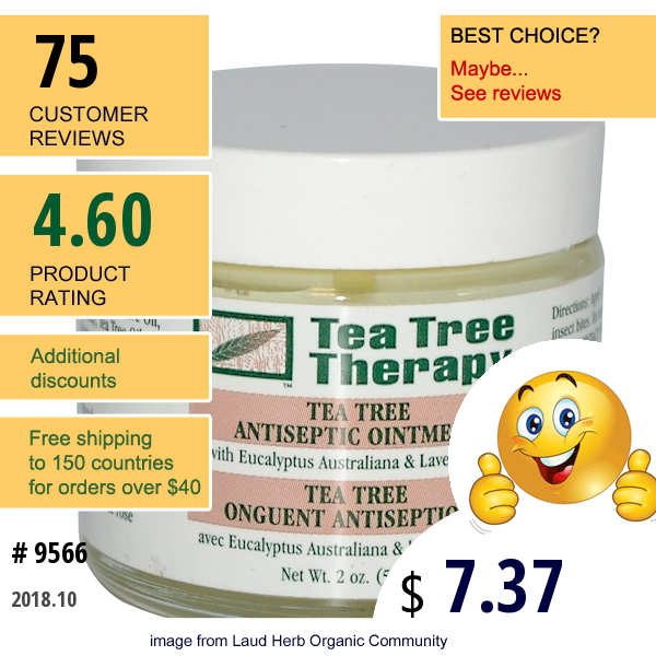 Tea Tree Therapy, Tea Tree Antiseptic Ointment, 2 Oz (57 G)