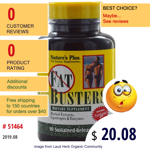 Nature'S Plus, Fat Busters, 90 Sustained-Release Tablets  