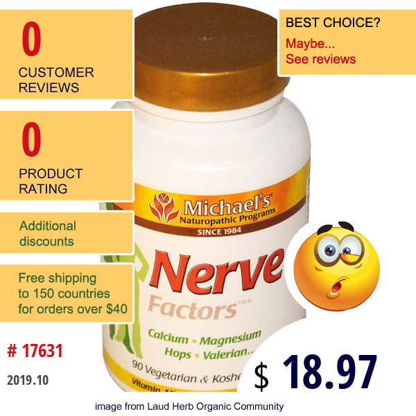 Michael'S Naturopathic, Nerve Factors, 90 Veggie Tabs  