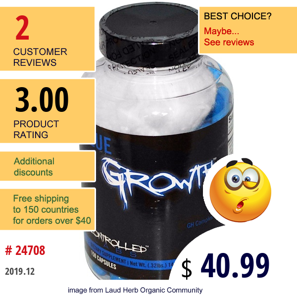 Controlled Labs, Blue Growth, Gh Complex, 150 Capsules  