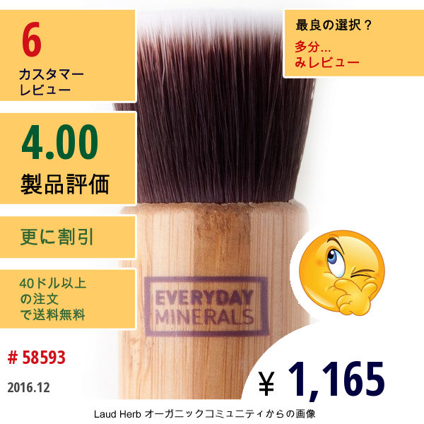 Everyday Minerals, ベビーフラットトップブラシ, 1ブラシ  