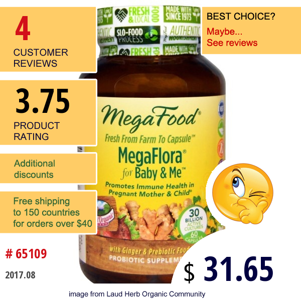 Megafood, Megaflora For Baby & Me, 60 Capsules  