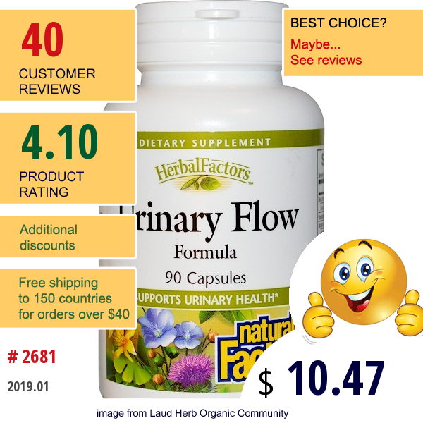 Natural Factors, Urinary Flow Formula, 90 Capsules